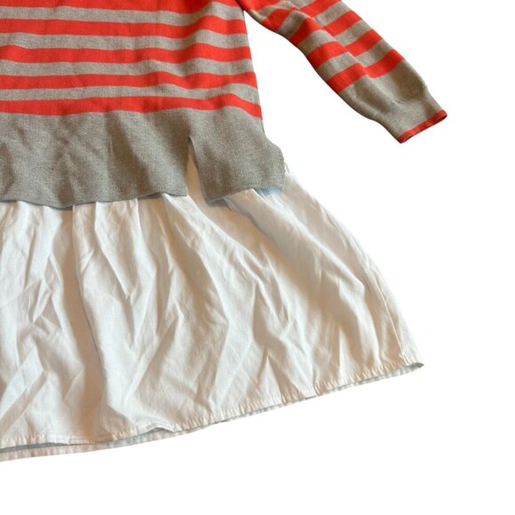 English Factory Grey Striped Sweater Dress Pullover Layered Size Large Women's - Picture 5 of 12